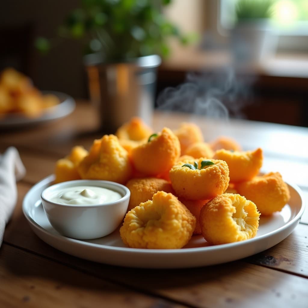 Nuggets de Coliflor y Queso Cheddar: Receta Keto en Airfryer para Niños