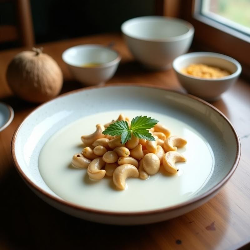 Copa de cristal con Panna Cotta de Vainilla sin lácteos, coronada con frambuesas frescas y gelée de hibisco de color rojo intenso, servida sobre un plato blanco con hojas de menta.