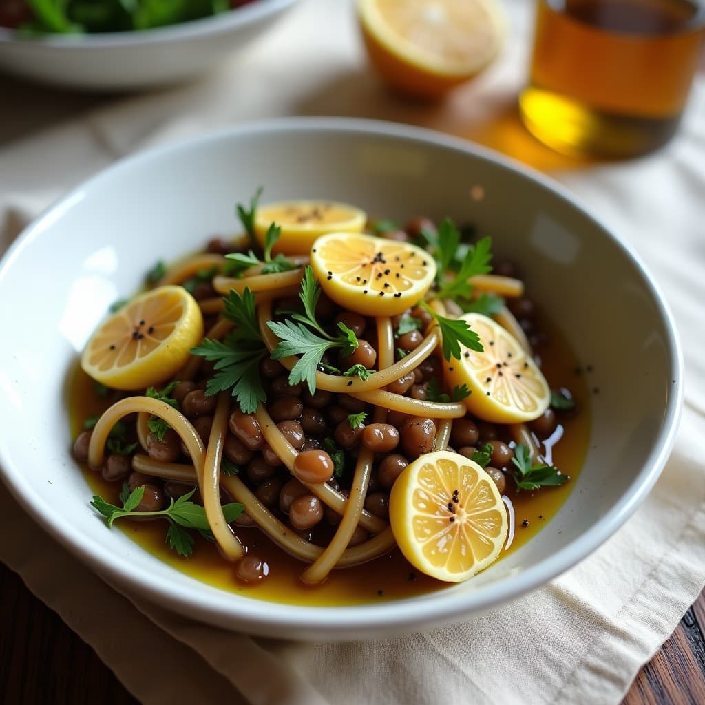 Pasta de Lentejas Negras con Salsa de Ajo y Aceite: Receta Sin Gluten en Thermomix
