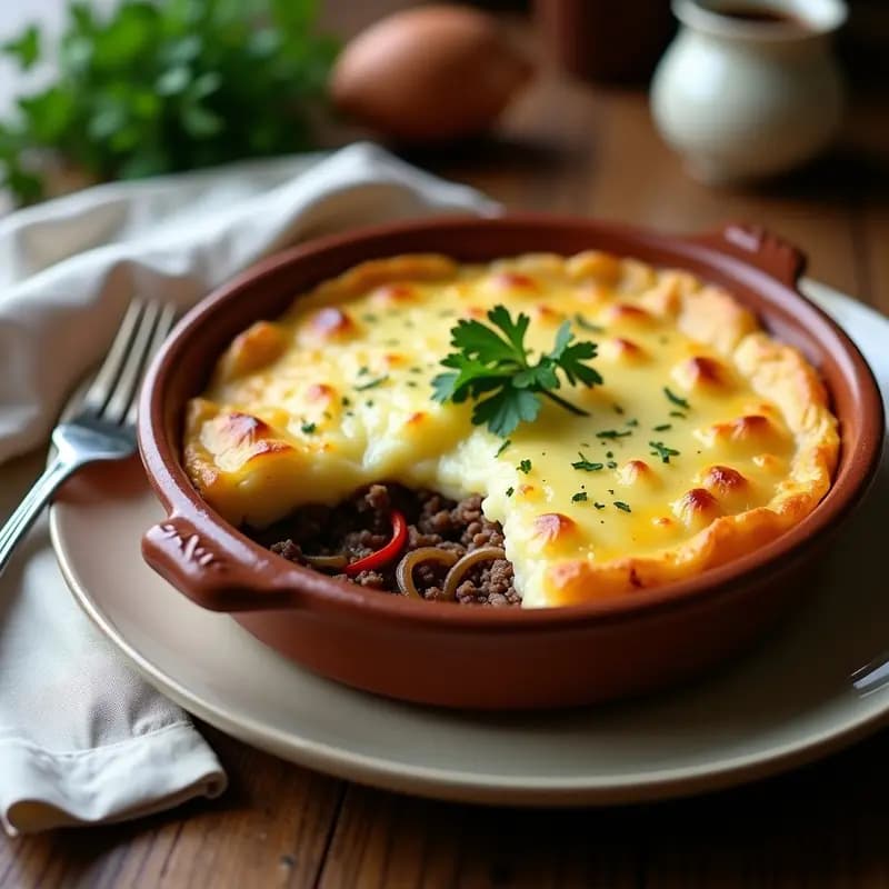 Pastel de Papa Argentino con Relleno de Soja Texturizada: Receta Vegana y Confort