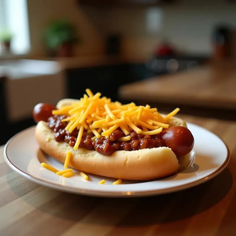 Perro Caliente Gigante con Chili, Queso Cheddar y Patatas Fritas Encima: El Rey de los Hot Dogs