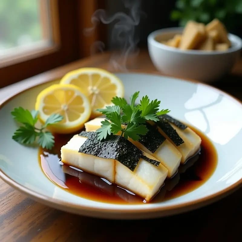 Pescado Blanco al Vapor con Salsa de Algas Nori y Jengibre: Receta Japonesa en Olla Express Sin Aceite