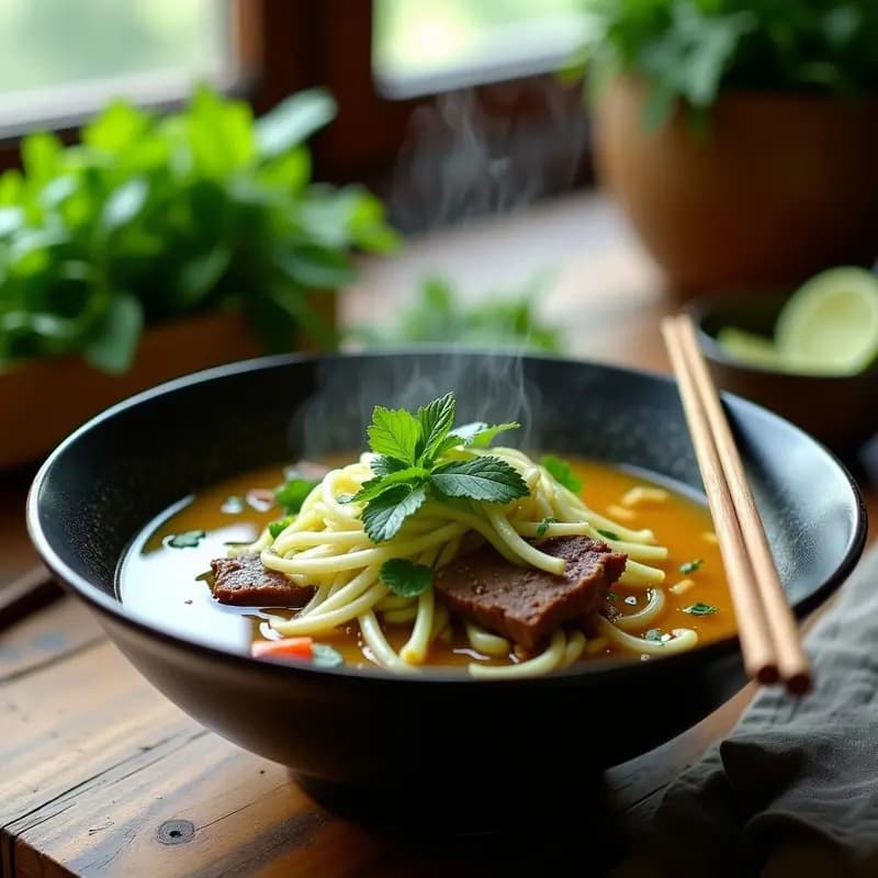 Pho Vietnamita de Ternera con Fideos de Calabacín: Receta Keto en Olla de Presión