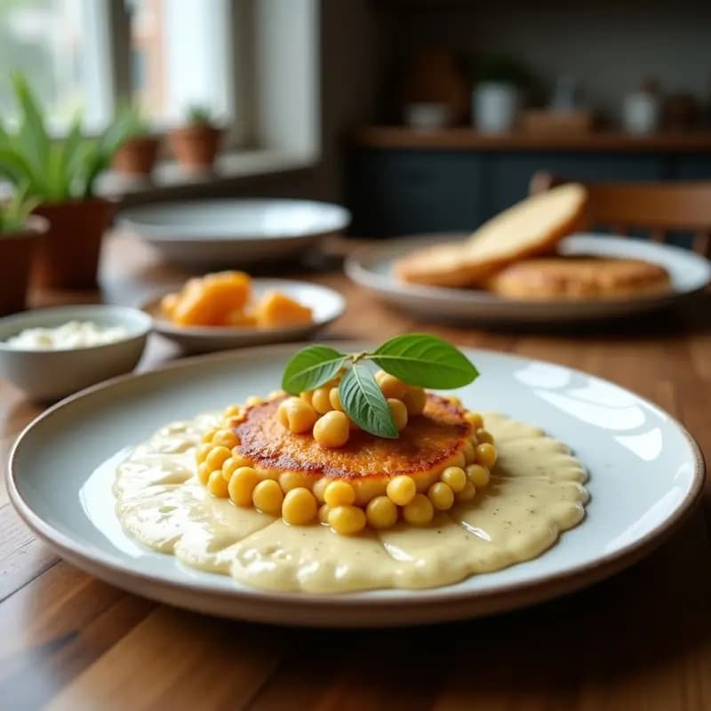 Piononos de Santa Fe veganos apilados en un plato blanco, con capas de bizcocho esponjoso dorado, dulce de leche vegetal cremoso y coco rallado tostado espolvoreado por encima. Postre argentino tradicional reinventado en versión vegana.