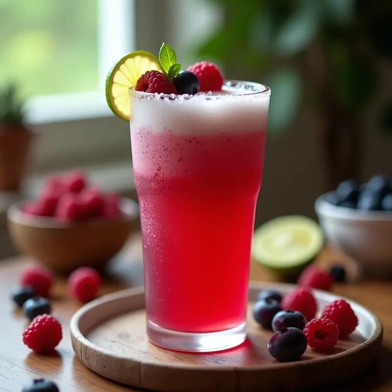 Pisco Sour de Frutos Rojos: Receta Peruana sin Alcohol con Toque de Lima