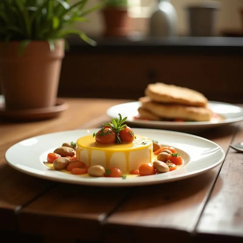 Tabla de madera rústica con pizarra de quesos españoles: manchego, cabra y azul, láminas de membrillo, higuitos fritos dorados, pan de centeno tostado, almendras y miel de romero. Receta gourmet para compartir.
