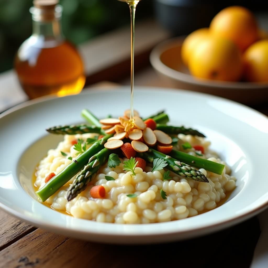 Risotto de Espárragos Trigueros y Vinagre de Manzana: Receta Vegana en Thermomix