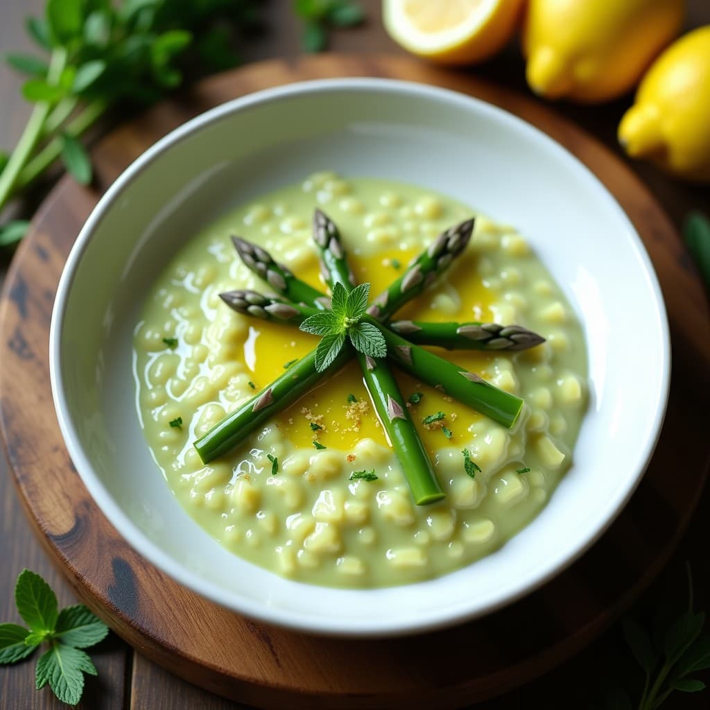 Risotto de Espárragos Verdes y Limón: Receta en Thermomix Sin Lácteos y Cremosa