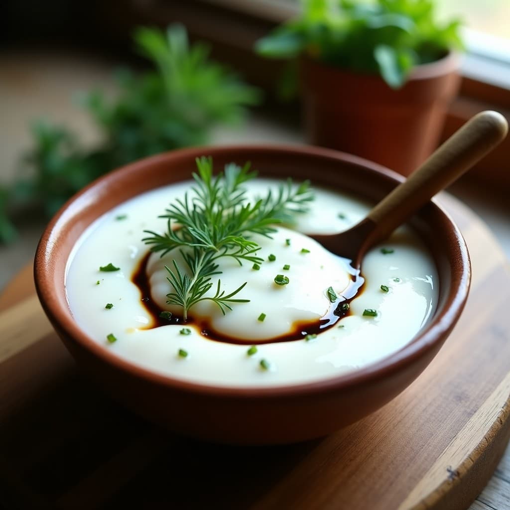 Salsa de Yogur con Hierbas y Ajo Negro: Receta para Acompañar Carnes y Pescados