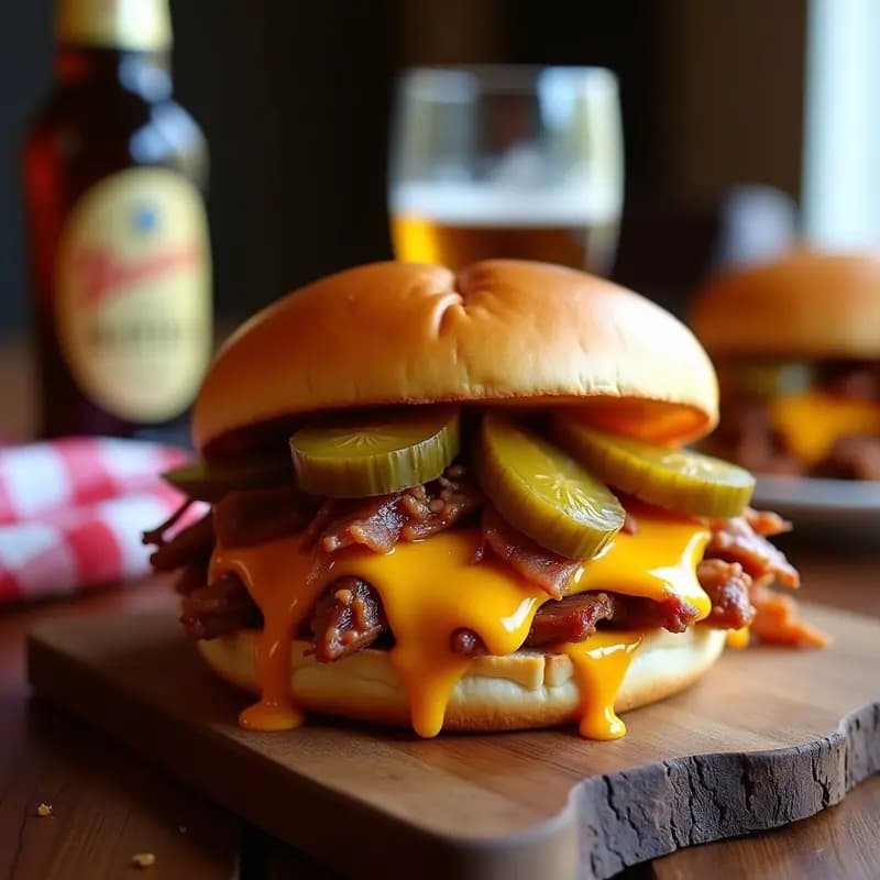 Sándwich de Pulled Pork, Queso Cheddar y Salsa de Miel y Mostaza: Receta Americans BBQ para Celebraciones
