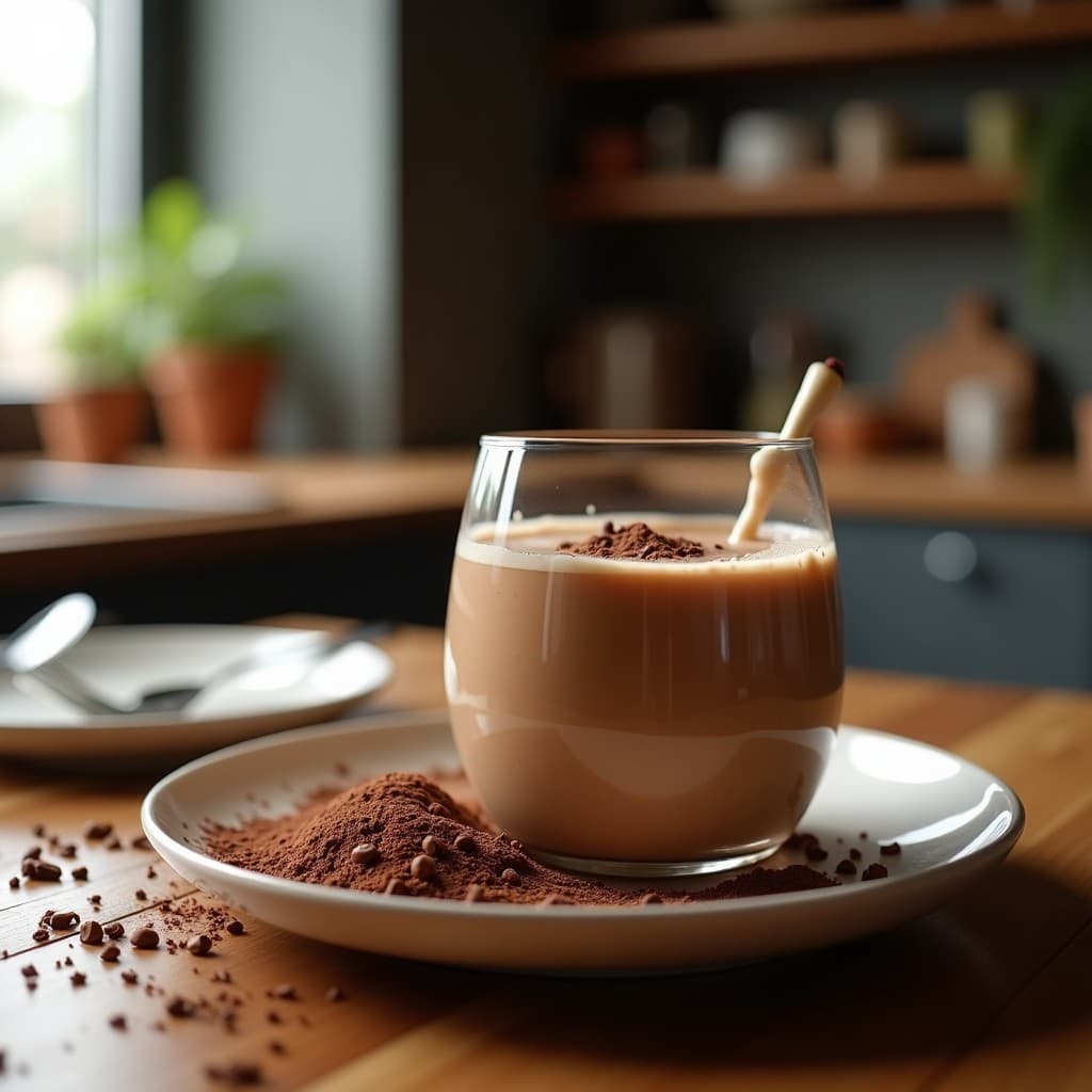 Smoothie de Café y Cacao con Proteína Vegana: Bebida Energética Post-Entreno