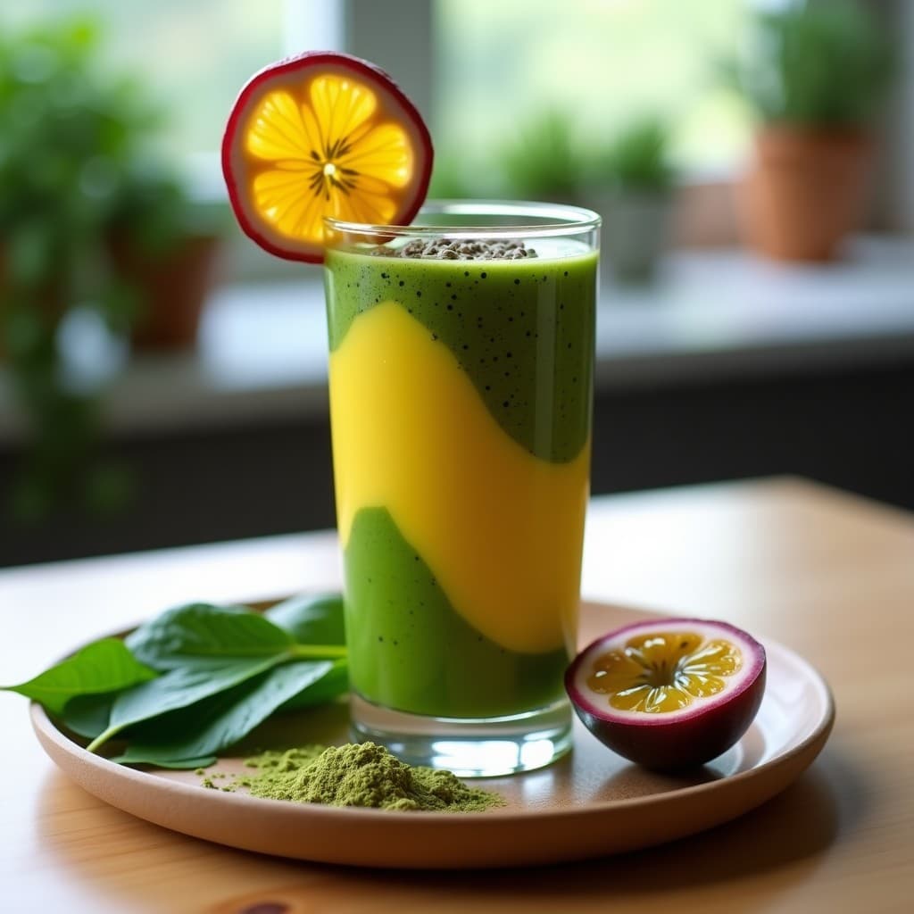 Smoothie de Espirulina y Maracuyá: Bebida Detox y Energética para el Gym