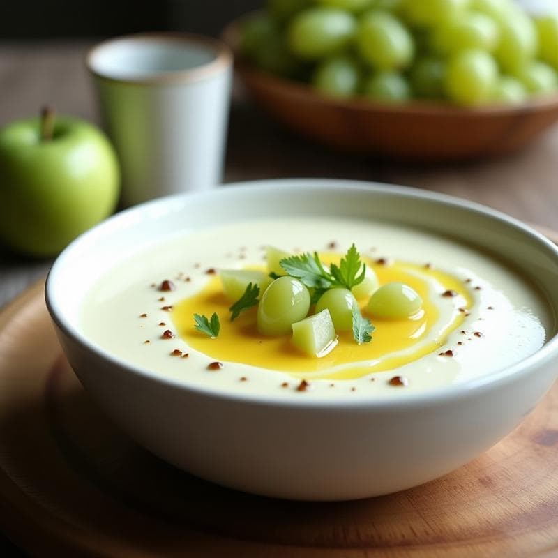 Sopa de Ajo Blanco: Gazpacho Andaluz Rápido y Refrescante en 15 Minutos