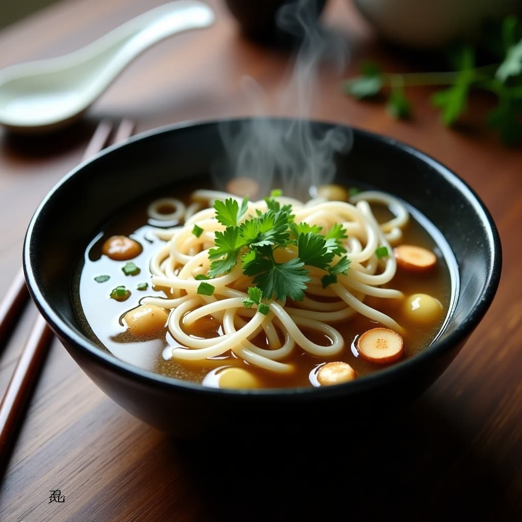 Sopa de Fideo de Konjac y Setas Shiitake con Jengibre: Receta China Keto y Detox