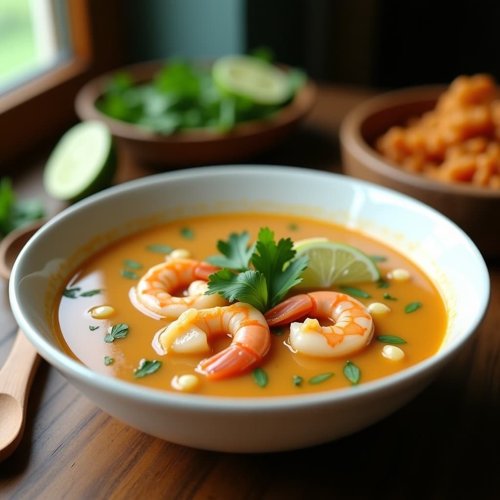 Sopa de Tapiooca y Camarones: Receta Brasileña en Olla Exprés y Sin Lactosa
