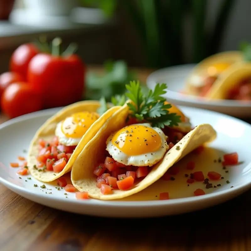 Plato rústico con tacones de pan frito dorado cubiertos de huevos revueltos cremosos con tomate rallado, ajo y perejil, receta tradicional andaluza.