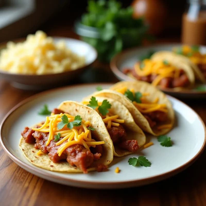 Tacos dorados crujientes rellenos de queso derretido y tiras de pimiento poblano ahumado, servidos en un plato de barro con crema agria y cilantro fresco.