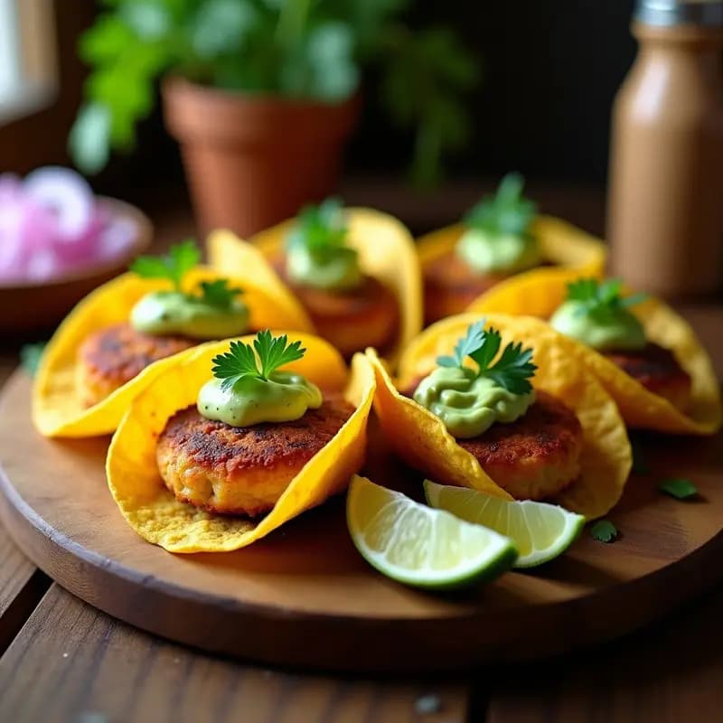 Tacos de Fish Cakes de Bacalao y Yuca: Receta Dominicana Crujiente en Airfryer