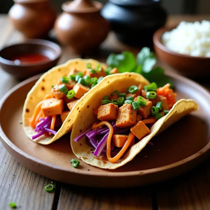 Tacos de Onggi con Verduras Fermentadas Coreanas: Receta Probiótica en 15 Minutos