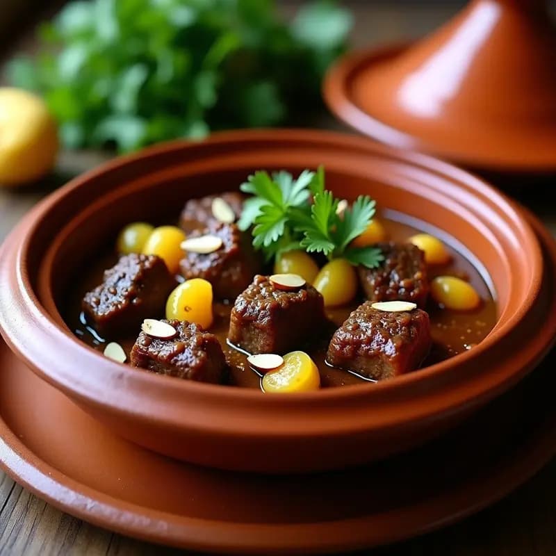 Tajín de Cordero con Ciruelas: Estofado Marroquí Slow Cooker en 4 Horas