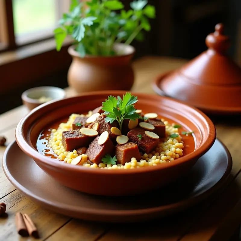 Tajín de Cordero con Cuscús y Zumo de Limón: Receta Marroquí en Olla a Presión