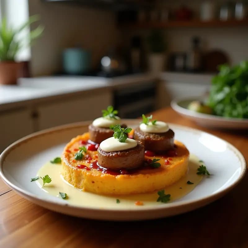 Tartaletas crudiveganas sin horno con base naranja de batata y pasas de higo, rellenas de crema de coco blanco, decoradas con coco rallado y trocitos de higo sobre fondo rústico de madera.