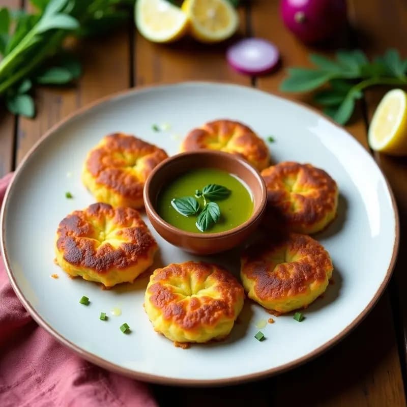 Tortas de Papa y Chuño con Salsa de Huacatay: Receta Boliviana Sin Gluten