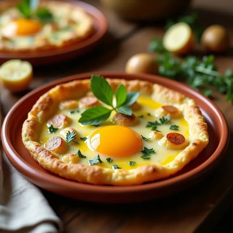 Tortilla de Patata y Coliflor al Horno: Receta Sin Voltear y con Yema Cremosa