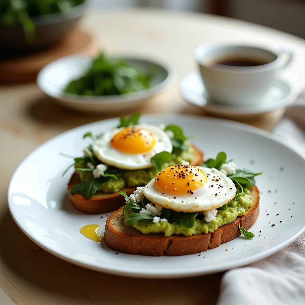 Tostadas de Aguacate y Huevo Poché con Toque de Café: Receta Gourmet en 15 Minutos