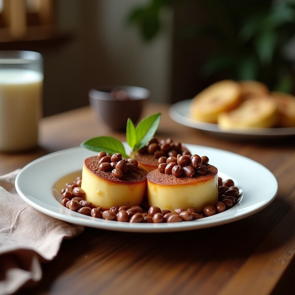 Trufas keto de queso de cabra y nueces bañadas en chocolate negro 90%, servidas en plato blanco con virutas de nuez, postre francés elegante y sin azúcar.