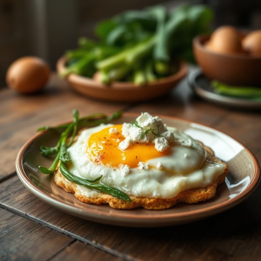 Huevos Revueltos Cremosos con Espinacas y Feta