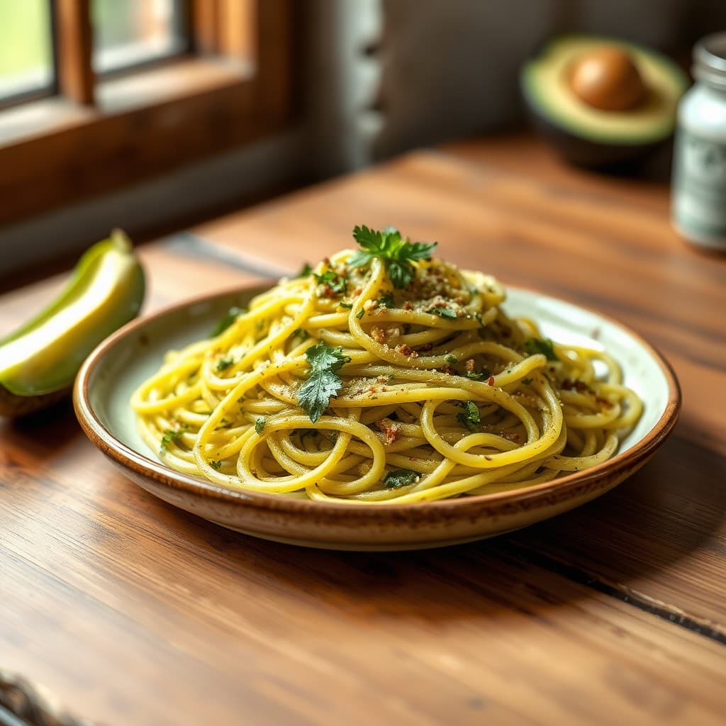 Zoodles con Pesto de Aguacate
