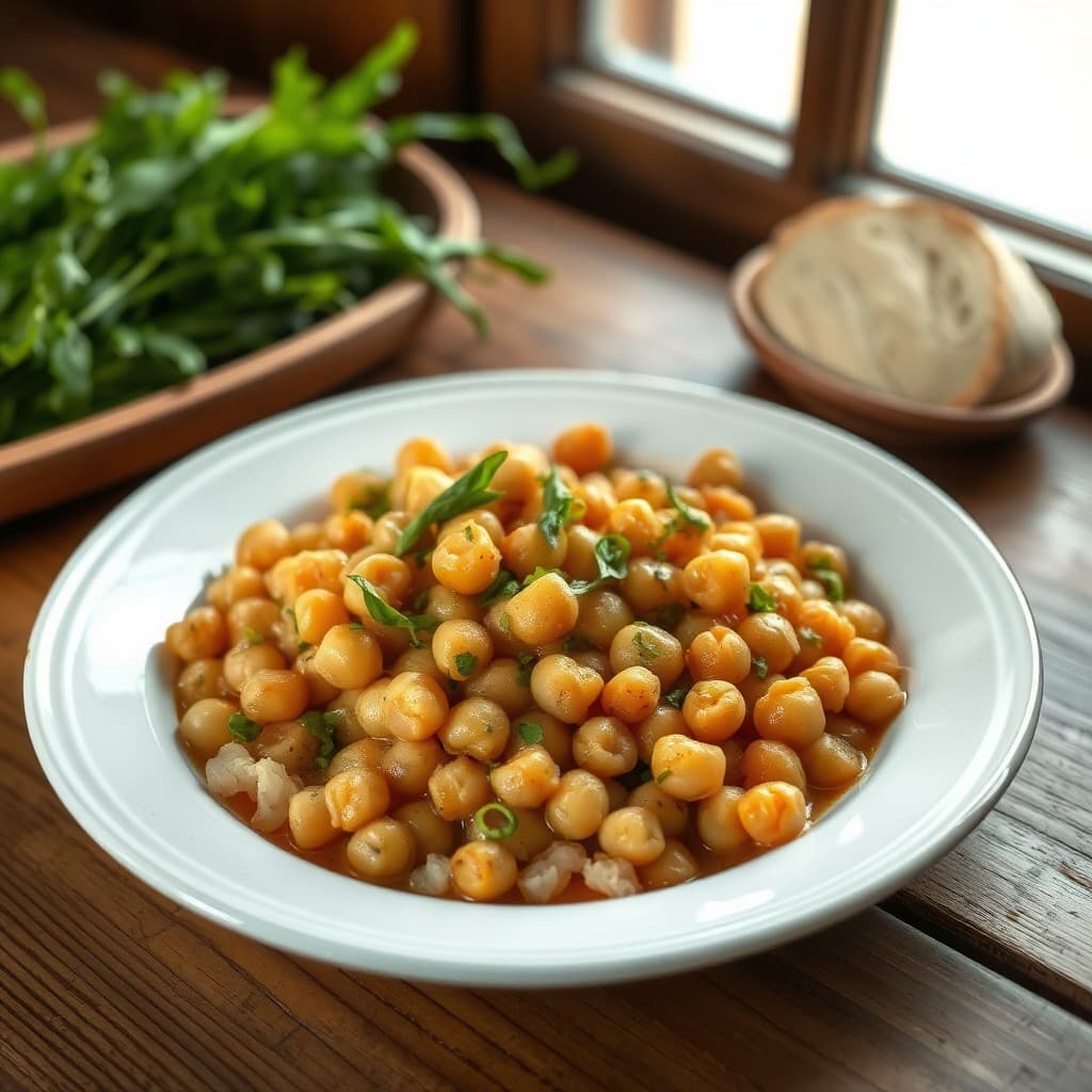Guiso de Garbanzos con Espinacas