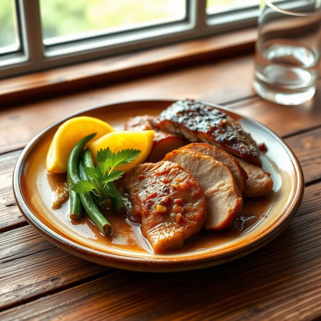 Solomillo de cerdo al whisky con salsa de ajo y limón, receta sevillana fácil y rápida