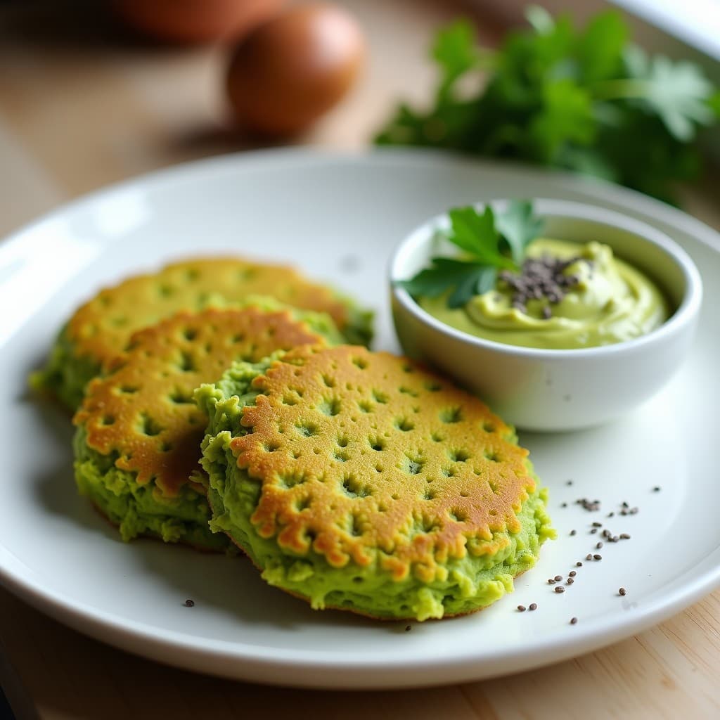 Arepa de Yuca y Espirulina: Receta Vegana sin Gluten en Airfryer con Dip de Aguacate