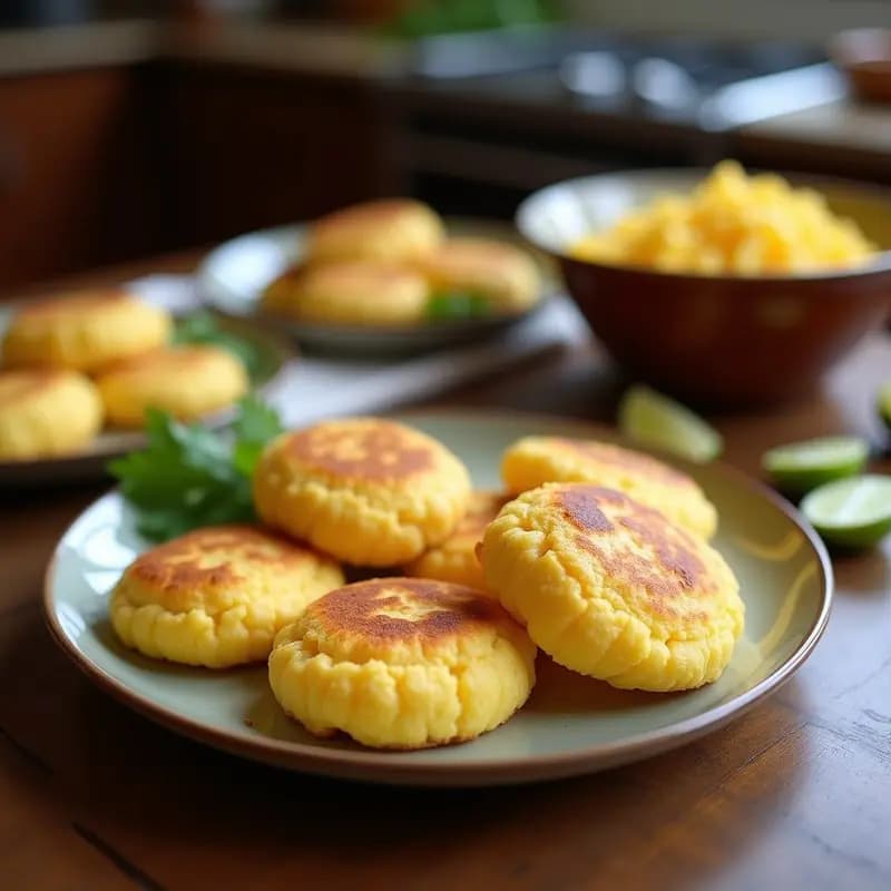 Arepas Dulces de Maíz Tierno Rellenas de Queso de Coco: Postre Venezolano Sin Lácteos