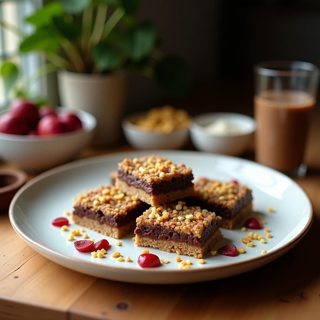 Barritas de Proteína de Guisante y Cacao con Crujiente de Quinoa: Snack Post-Entreno Sin Horno