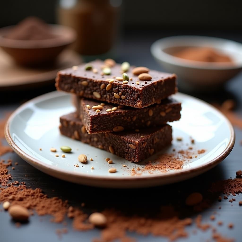 Barritas de Semillas de Chía y Cacao: Snack Energético Keto Sin Horno
