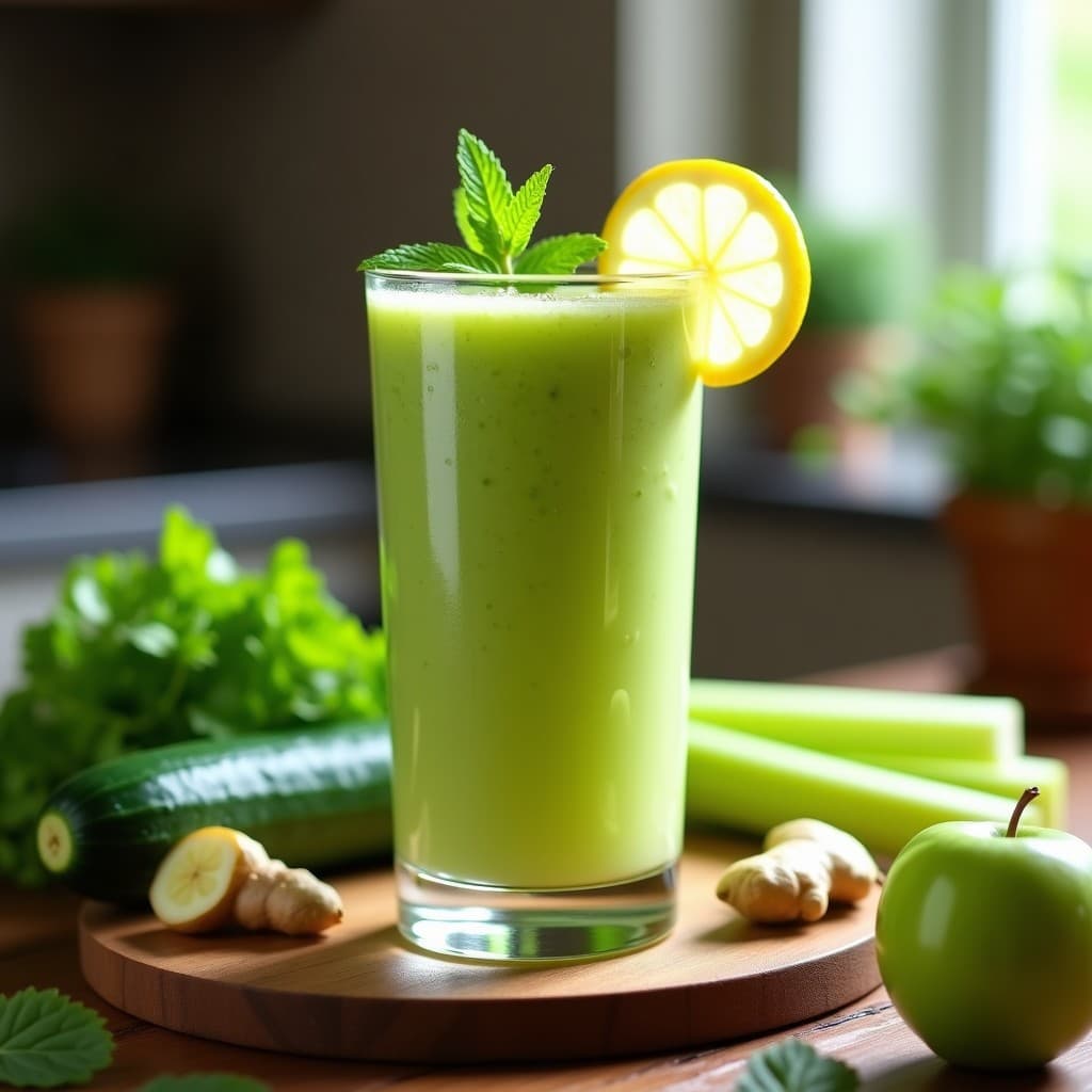 Batido de Pepino y Apio con Jengibre: Bebida Detox para Depurar el Organismo en 5 Minutos