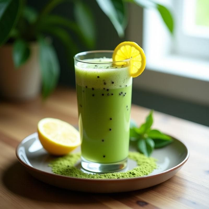 Bebida Energética de Matcha, Jengibre y Limón: Receta Detox y Sin Cafeína para la Mañana
