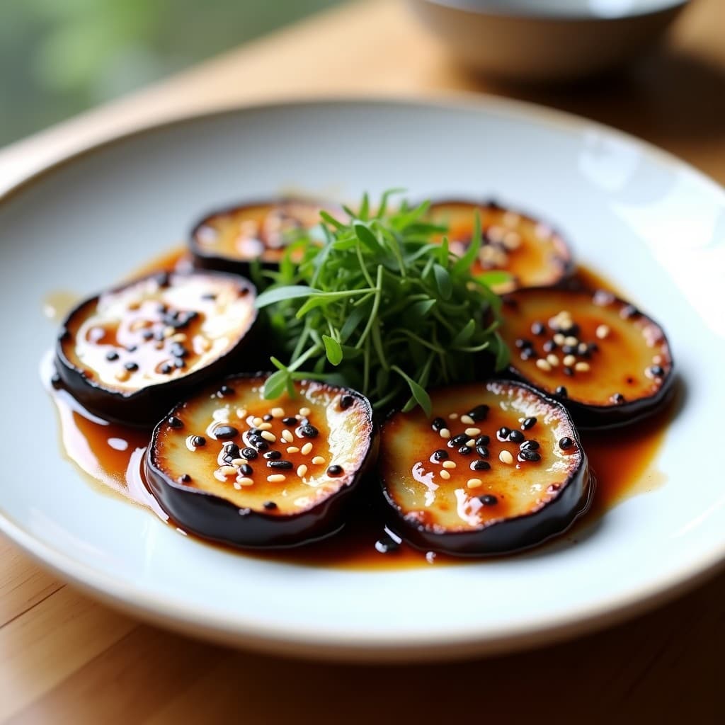 Berenjenas al Miso y Sésamo: Receta Japonesa en Airfryer con Glaseado de Mirin