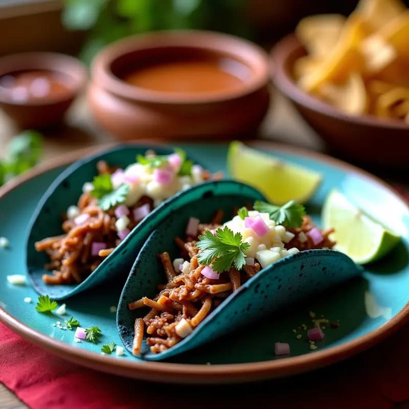 Birria de Res en Tacos de Maíz Azul: Receta Mexicana con Consomé para Moquear