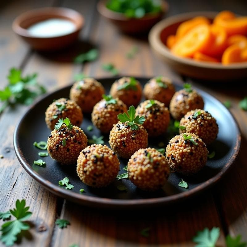 Bolitas de Arroz Salvaje y Semillas de Calabaza: Aperitivo Crudivegano