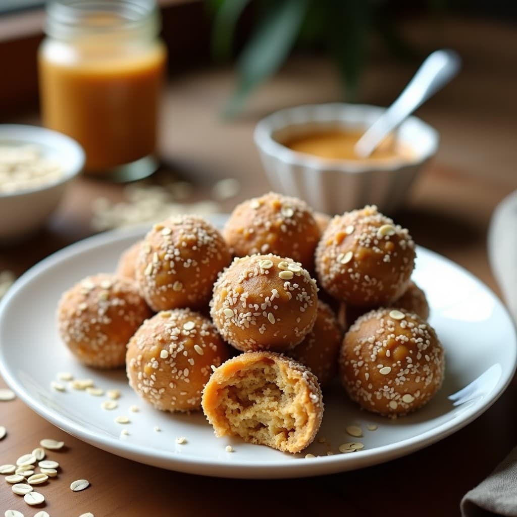 Bolitas de Avena y Mantequilla de Maní: Desayuno Energético en Airfryer Sin Azúcar