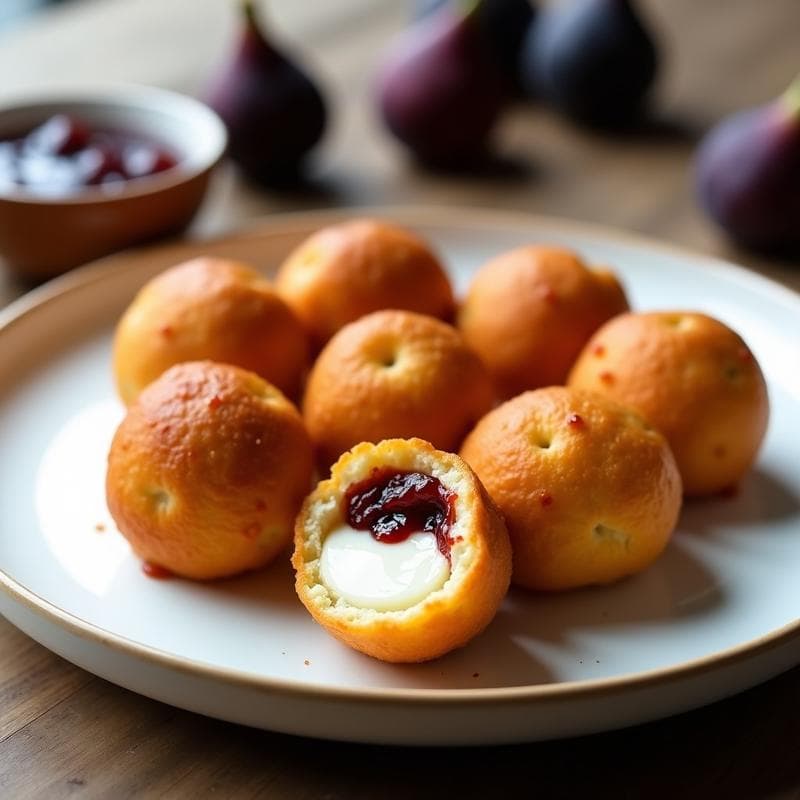 Bolitas de Tapioca con Queso Fresco y Mermelada de Higo: Aperitivo Brasileño en Airfryer