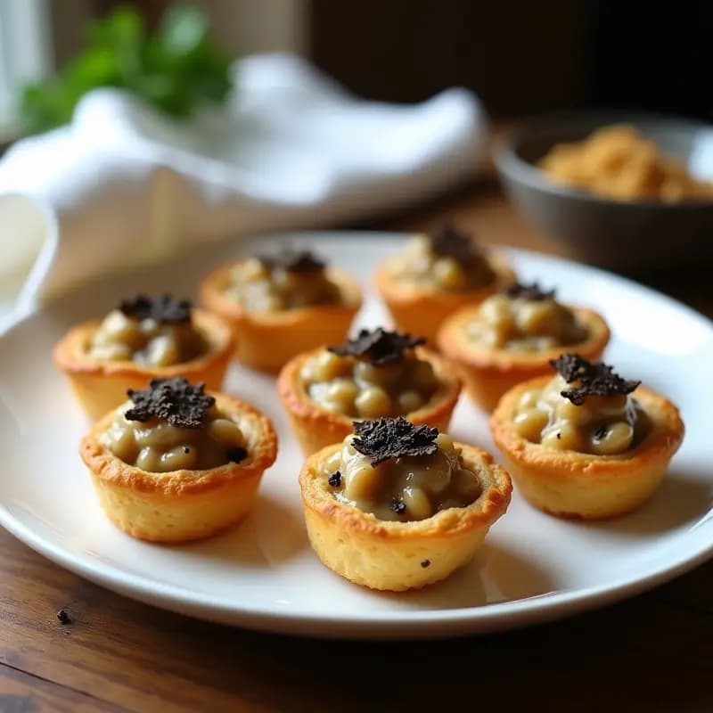 Bouchées a la Reina con Champiñones y Trufa: Entrante Francés Gourmet Sin Gluten