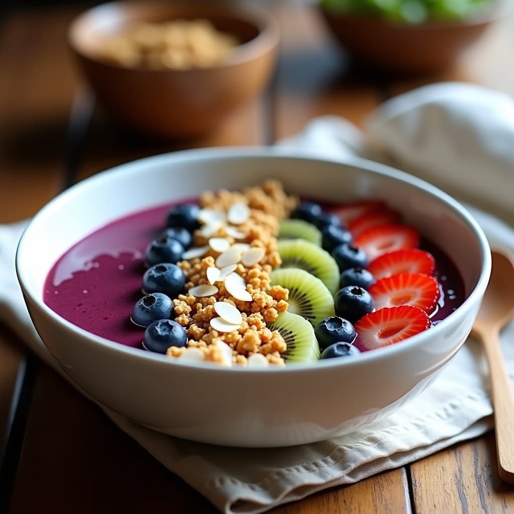Bowl de Açaí con Granola de Quinoa: Receta Antioxidante y Sin Azúcar para Energía Matutina