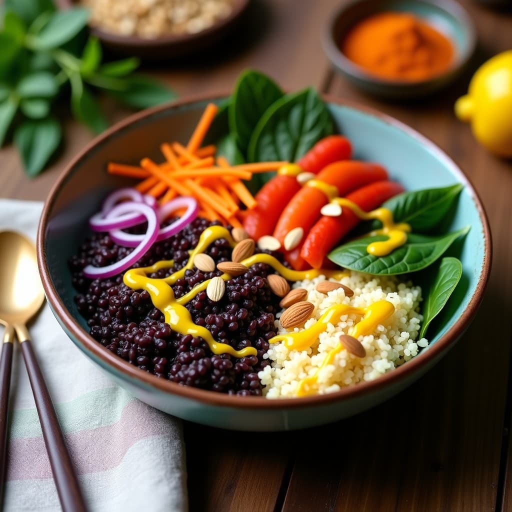 Bowl de Cúrcuma y Arroz Salvaje con Salmón Ahumado: Receta Antiinflamatoria en 20 Minutos