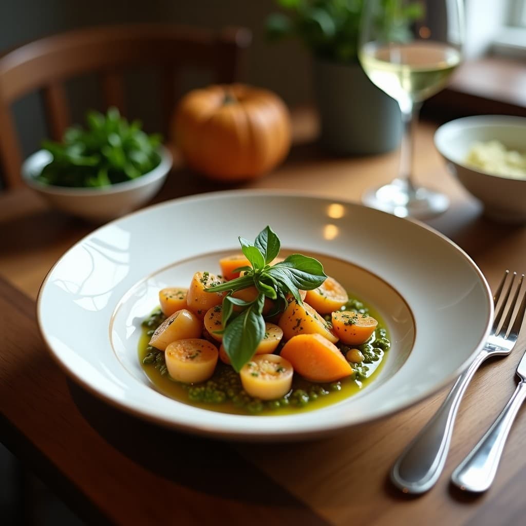 Bowl de Lentejas Beluga con Pesto de Espárragos y Semillas de Calabaza: Receta Vegana Gourmet