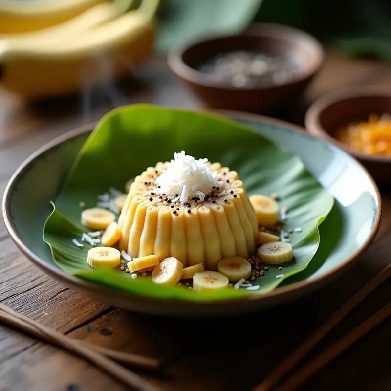 Brekke Kok de Arroz Glutinoso y Plátano: Postre Tailandés Vegano y Sin Horno